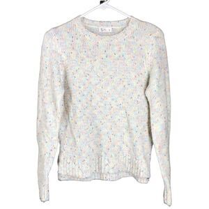 NET Fuzzy Multicolour Crewneck Knit Sweater Sz S